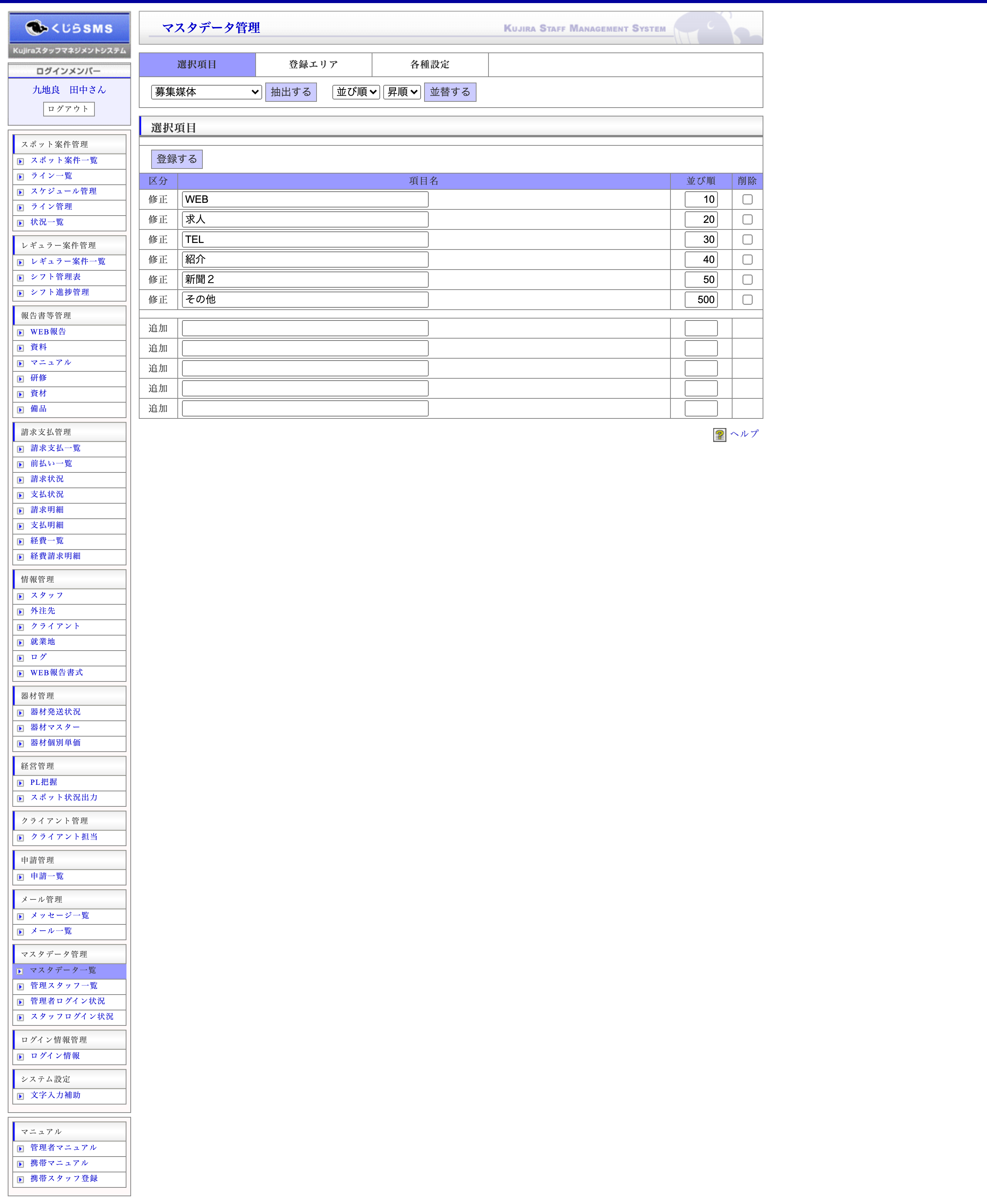 マスタデータ管理
